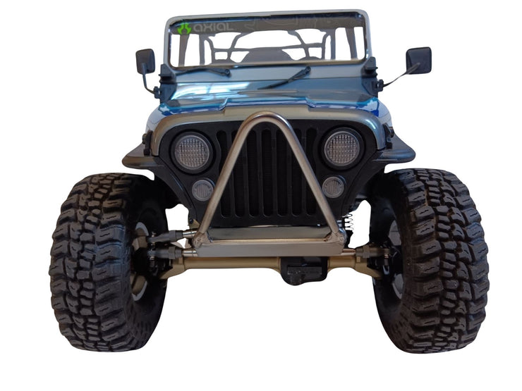 Metal Replica Non-Winch Front Bumper for Axial Adventure SCX10 III Jeep CJ-7