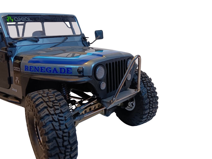 Metal Replica Non-Winch Front Bumper for Axial Adventure SCX10 III Jeep CJ-7