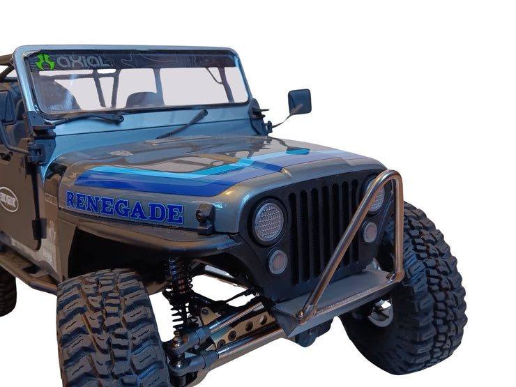 Metal Replica Non-Winch Front Bumper for Axial Adventure SCX10 III Jeep CJ-7