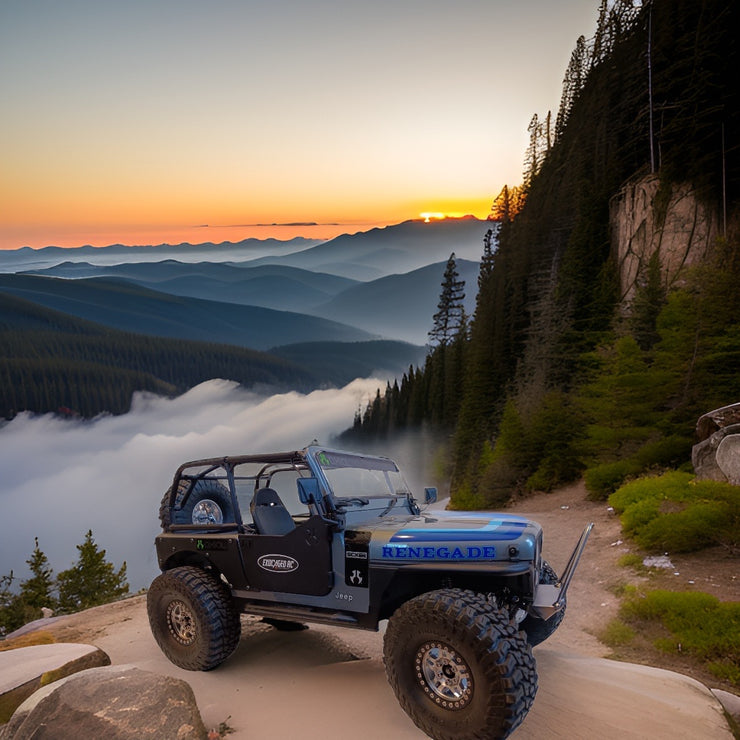 Metal Replica Non-Winch Front Bumper for Axial Adventure SCX10 III Jeep CJ-7