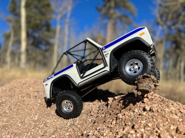 Adjustable Bolt-On Rock Sliders for Axial Racing SCX10 III Bronco