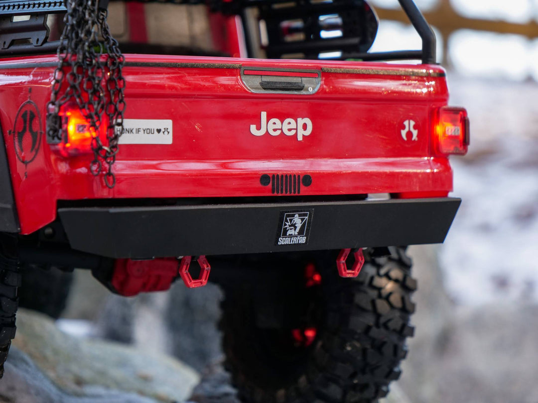 CNC Alloy Rear Bumper For Axial SCX-10 Dingo & Honcho - 43mm Mount, Black