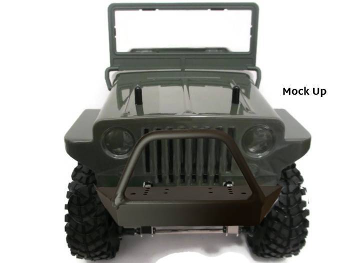 G-Made Sawback Front Bumper with Trail Bar - scalerfab-r-c-trail-armor-accessories scale rc crawler truck hobby