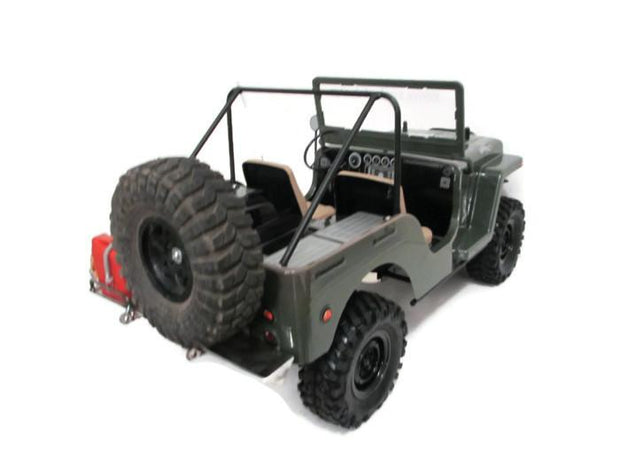 G-Made Sawback Rear Bumper w/ Tire Carrier and Jerry Can Mount - scalerfab-r-c-trail-armor-accessories scale rc crawler truck hobby